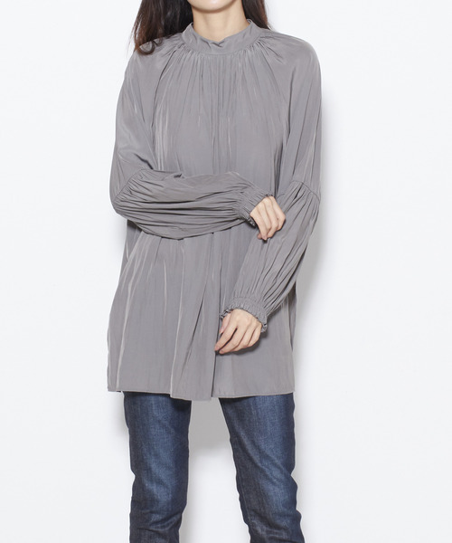 Tiara（ティアラ）の「袖ボリュームハイネックブラウス（シャツ/ブラウス・レディース・ピンク/ブラック/グレー/グレー系その他・FREE）」の11枚目の写真