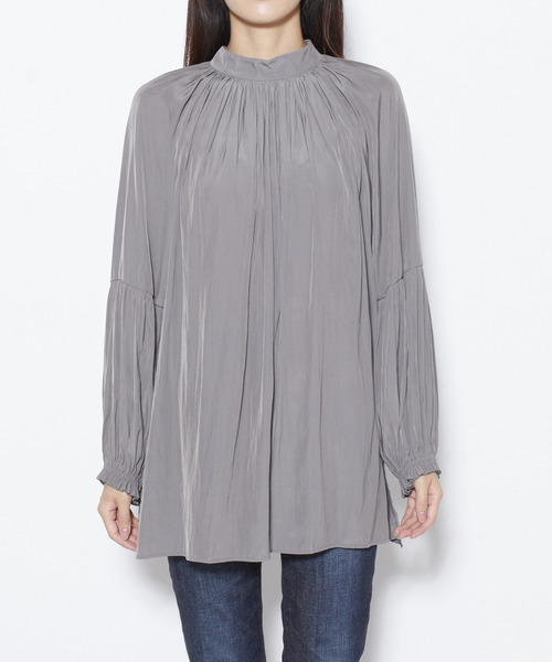 Tiara（ティアラ）の「袖ボリュームハイネックブラウス（シャツ/ブラウス・レディース・ピンク/ブラック/グレー/グレー系その他・FREE）」の14枚目の写真