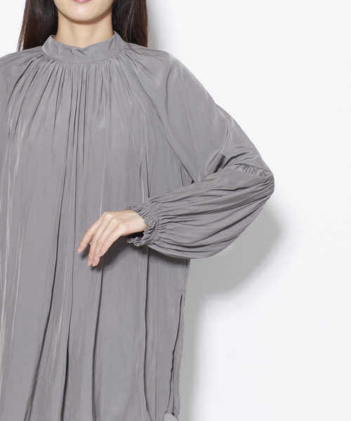 Tiara（ティアラ）の「袖ボリュームハイネックブラウス（シャツ/ブラウス・レディース・ピンク/ブラック/グレー/グレー系その他・FREE）」の16枚目の写真