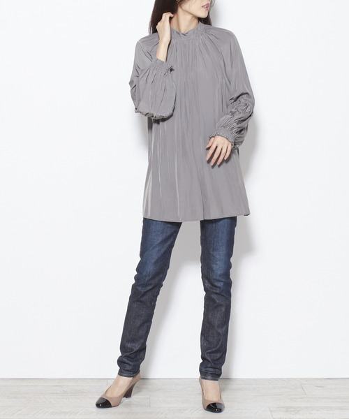 Tiara（ティアラ）の「袖ボリュームハイネックブラウス（シャツ/ブラウス・レディース・ピンク/ブラック/グレー/グレー系その他・FREE）」の19枚目の写真