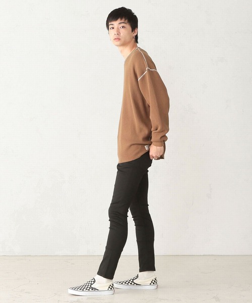 EDWIN（エドウィン）の「EDWIN エドウィン ビックシルエット ワッフル クルーネック長袖Tシャツ 《ユニセックス対応》（Tシャツ/カットソー・メンズ・ホワイト/ブラック/ブラウン/グレー/オリーブ・SMALL/MEDIUM/LARGE）」の21枚目の写真