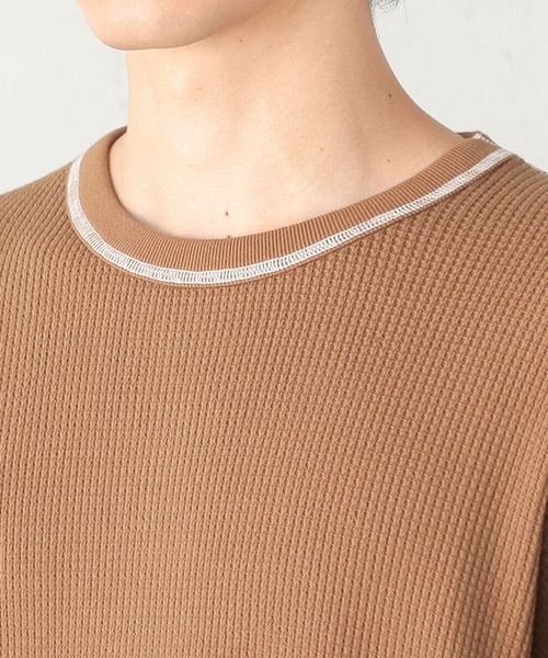 EDWIN（エドウィン）の「EDWIN エドウィン ビックシルエット ワッフル クルーネック長袖Tシャツ 《ユニセックス対応》（Tシャツ/カットソー・メンズ・ホワイト/ブラック/ブラウン/グレー/オリーブ・SMALL/MEDIUM/LARGE）」の19枚目の写真