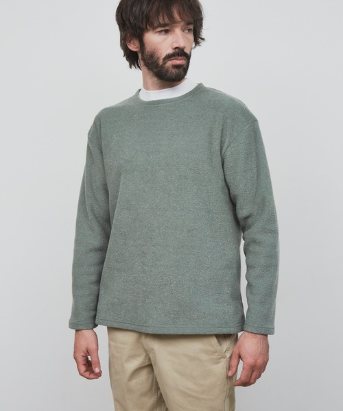 YARD PLUS（ヤードプリュス）の「YARD PLUS パイルボーダー　アンサンブル（スウェット・メンズ・チャコールグレー/グリーン/ブラウン・MEDIUM/LARGE）」の3枚目の写真