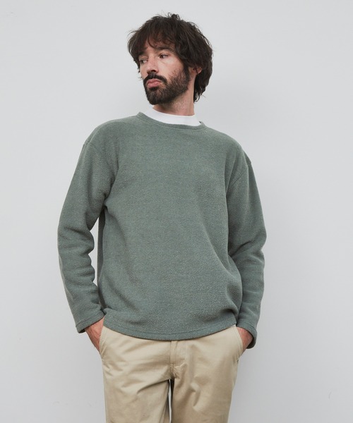 YARD PLUS（ヤードプリュス）の「YARD PLUS パイルボーダー　アンサンブル（スウェット・メンズ・チャコールグレー/グリーン/ブラウン・MEDIUM/LARGE）」の13枚目の写真