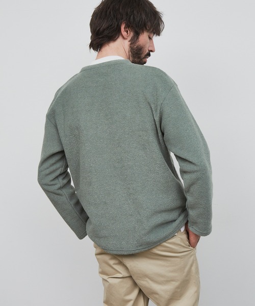 YARD PLUS（ヤードプリュス）の「YARD PLUS パイルボーダー　アンサンブル（スウェット・メンズ・チャコールグレー/グリーン/ブラウン・MEDIUM/LARGE）」の16枚目の写真