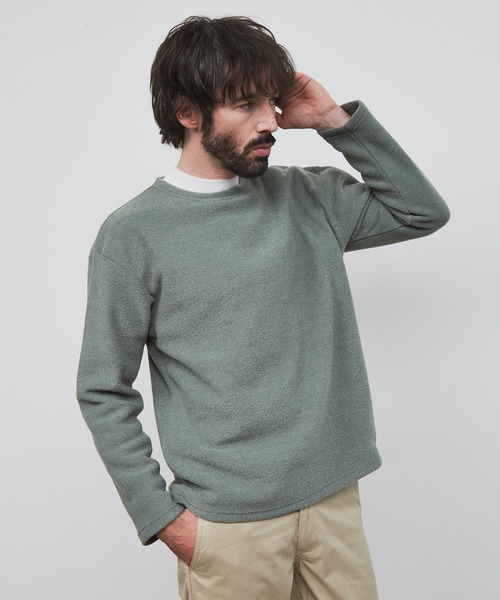 YARD PLUS（ヤードプリュス）の「YARD PLUS パイルボーダー　アンサンブル（スウェット・メンズ・チャコールグレー/グリーン/ブラウン・MEDIUM/LARGE）」の18枚目の写真