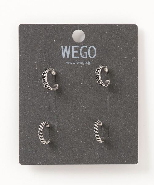WEGO（ウィゴー）の「WEGO/【4点セット】フープピアス（ピアス（両耳用）・メンズ・その他1/その他2/その他3/その他4・FREE）」の4枚目の写真