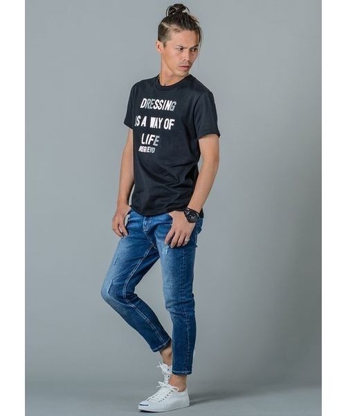 REGIEVO(レジエボ)の「【REGIEVO】メッセージプリントTシャツ(Tシャツ/カットソー・メンズ・ブラック/オフホワイト・S/M/L/XL)」の9枚目の写真