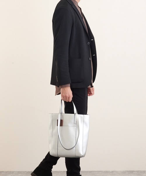 LUGG NAGG(ラグナグ)の「【addottona】 2WAY縦型大容量トートバッグ(トートバッグ・レディース・ブラック/シルバー/ベージュ・FREE)」の19枚目の写真
