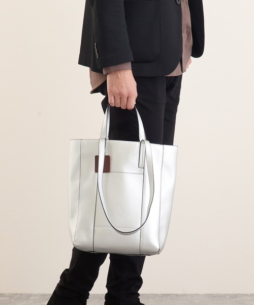 LUGG NAGG(ラグナグ)の「【addottona】 2WAY縦型大容量トートバッグ(トートバッグ・レディース・ブラック/シルバー/ベージュ・FREE)」の20枚目の写真