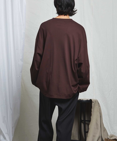 MAISON SPECIAL（メゾンスペシャル）の「《ユニセックスアイテム》LOTUSウルトラファインスムースプライムオーバーロングカットソー 【MAISON SPECIAL/メゾンスペシャル】（Tシャツ/カットソー・メンズ・ホワイト/アイボリー/ブラック/サックスブルー/バーガンディー・44/46/48）」の16枚目の写真