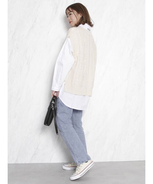 dazzlin（ダズリン）の「シャツセットベストトップス（ニット/セーター・レディース・アイボリー/グレー/ブラウン・FREE）」の21枚目の写真