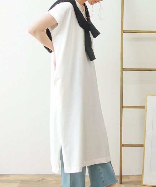Vネックコットンtシャツワンピース ワンピース Social Girl ソーシャルガール のファッション通販 Zozotown