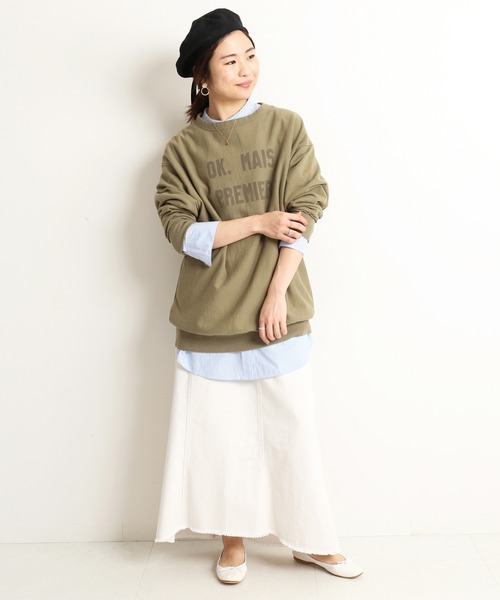 SLOBE IENA(スローブイエナ)の「キャンブリックスタンドカラーシャツ【手洗い可能】◆(シャツ/ブラウス・レディース・ホワイト/オレンジ/ブルー系その他・FREE)」の18枚目の写真