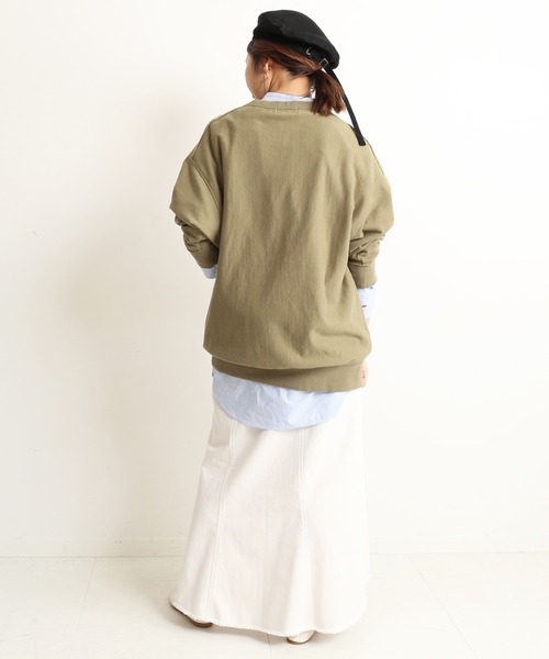 SLOBE IENA(スローブイエナ)の「キャンブリックスタンドカラーシャツ【手洗い可能】◆(シャツ/ブラウス・レディース・ホワイト/オレンジ/ブルー系その他・FREE)」の20枚目の写真