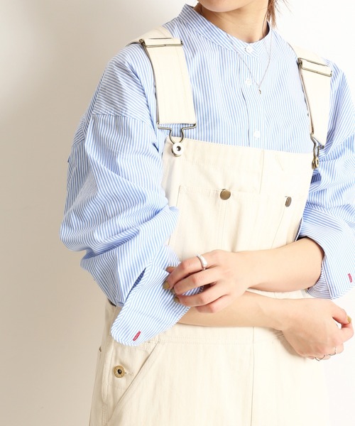 SLOBE IENA(スローブイエナ)の「キャンブリックスタンドカラーシャツ【手洗い可能】◆(シャツ/ブラウス・レディース・ホワイト/オレンジ/ブルー系その他・FREE)」の17枚目の写真