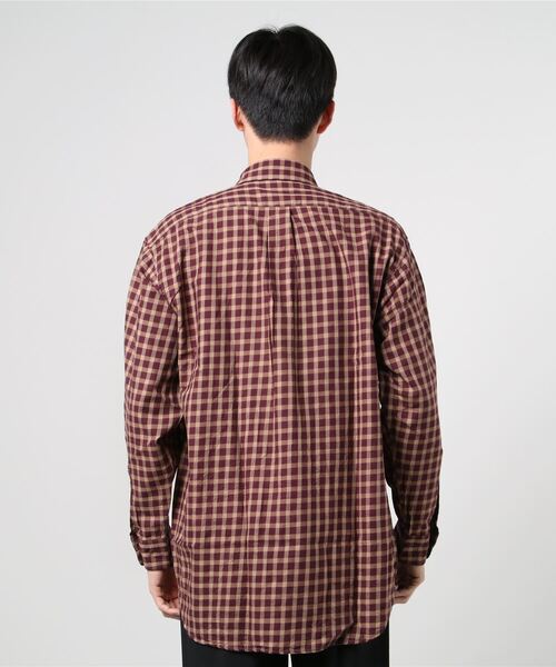 MANASTASH（マナスタッシュ）の「MANASTASH/マナスタッシュ　MANA CK BIG SHIRT（シャツ/ブラウス・メンズ・バーガンディー/ブラック・MEDIUM/LARGE）」の4枚目の写真