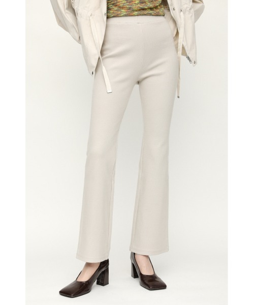 SLY(スライ)の「RELAX RIB FLARE PT リラックス リブ フレアパンツ(スラックス・レディース・パープル/ブラック/アイボリー・2/1)」の5枚目の写真