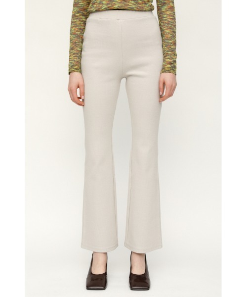 SLY(スライ)の「RELAX RIB FLARE PT リラックス リブ フレアパンツ(スラックス・レディース・パープル/ブラック/アイボリー・2/1)」の6枚目の写真