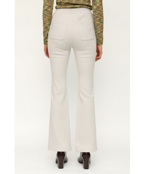 SLY(スライ)の「RELAX RIB FLARE PT リラックス リブ フレアパンツ(スラックス・レディース・パープル/ブラック/アイボリー・2/1)」の8枚目の写真