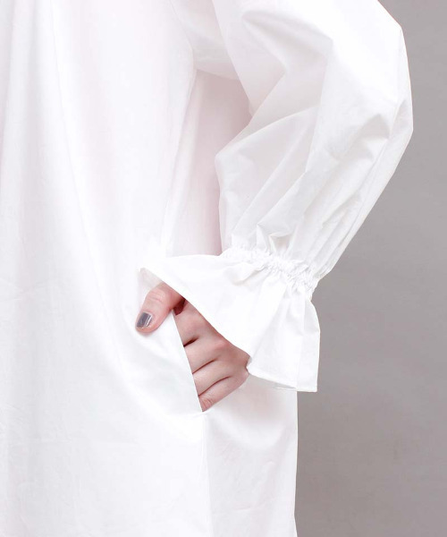 I am I in fact...（アイアムアイインファクト）の「CM80タイプライター　タック衿ワンピース（ワンピース・レディース・ブラック/ホワイト・FREE）」の15枚目の写真