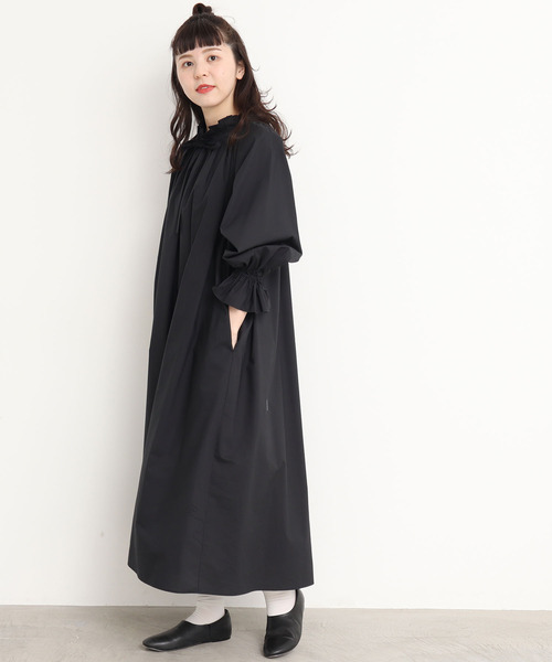 I am I in fact...（アイアムアイインファクト）の「CM80タイプライター　タック衿ワンピース（ワンピース・レディース・ブラック/ホワイト・FREE）」の21枚目の写真