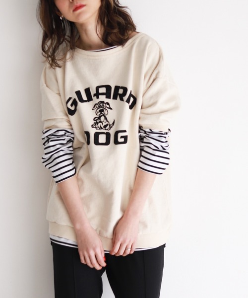 SLOBE IENA(スローブイエナ)の「【MIXTA/ミクスタ】 ショートスリーブスウェット【洗濯機使用可能】◆(Tシャツ/カットソー・レディース・キャメル/グレー/アイボリー・FREE)」の2枚目の写真