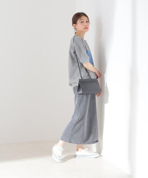 SLOBE IENA(スローブイエナ)の「【MIXTA/ミクスタ】 ショートスリーブスウェット【洗濯機使用可能】◆(Tシャツ/カットソー・レディース・キャメル/グレー/アイボリー・FREE)」の10枚目の写真