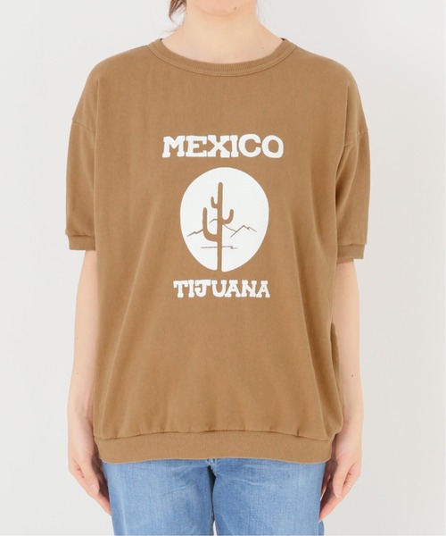 SLOBE IENA(スローブイエナ)の「【MIXTA/ミクスタ】 ショートスリーブスウェット【洗濯機使用可能】◆(Tシャツ/カットソー・レディース・キャメル/グレー/アイボリー・FREE)」の8枚目の写真