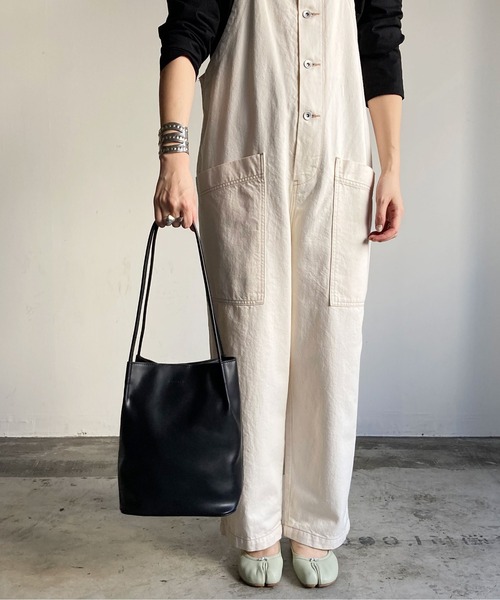 COMMON WARE（コモンウェアー）の「ST:ROVERETO フェイクレザー/パイソン トートバッグ（トートバッグ・レディース・ブラック/ベージュ/ベージュ系その他・FREE）」の6枚目の写真
