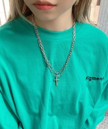 Figments | ダブルチェーンクロスネックレス(ネックレス)