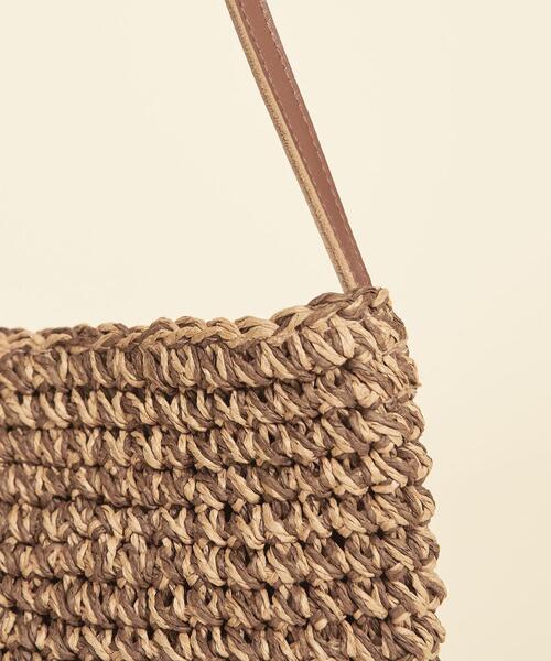 BEAUTY&YOUTH UNITED ARROWS（ビューティーアンドユースユナイテッドアローズ）の「BY∴ ペーパースクエアショルダーバッグ -2WAY- ◆（ショルダーバッグ・レディース・ブラウン/グレー/ナチュラル・FREE）」の4枚目の写真