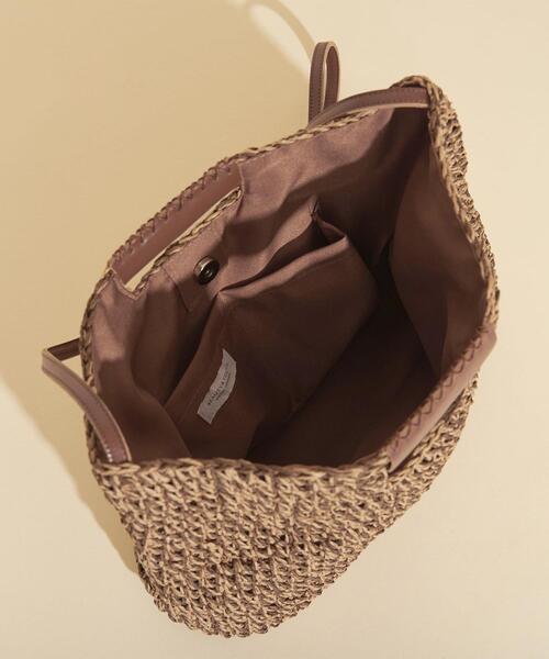 BEAUTY&YOUTH UNITED ARROWS（ビューティーアンドユースユナイテッドアローズ）の「BY∴ ペーパースクエアショルダーバッグ -2WAY- ◆（ショルダーバッグ・レディース・ブラウン/グレー/ナチュラル・FREE）」の7枚目の写真