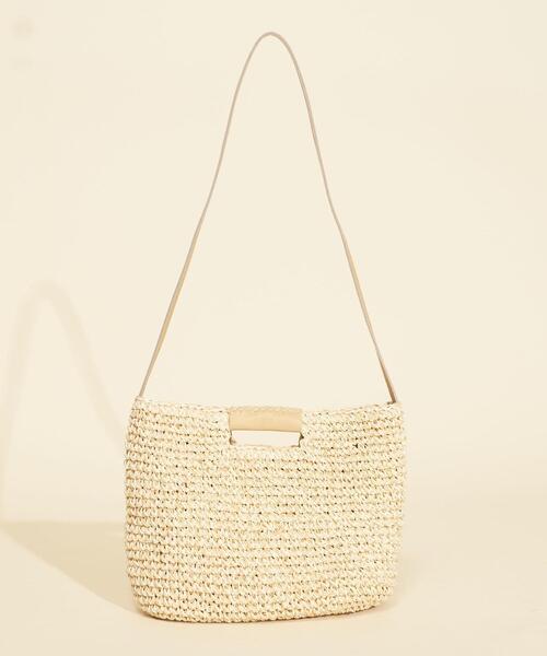 BEAUTY&YOUTH UNITED ARROWS（ビューティーアンドユースユナイテッドアローズ）の「BY∴ ペーパースクエアショルダーバッグ -2WAY- ◆（ショルダーバッグ・レディース・ブラウン/グレー/ナチュラル・FREE）」の8枚目の写真