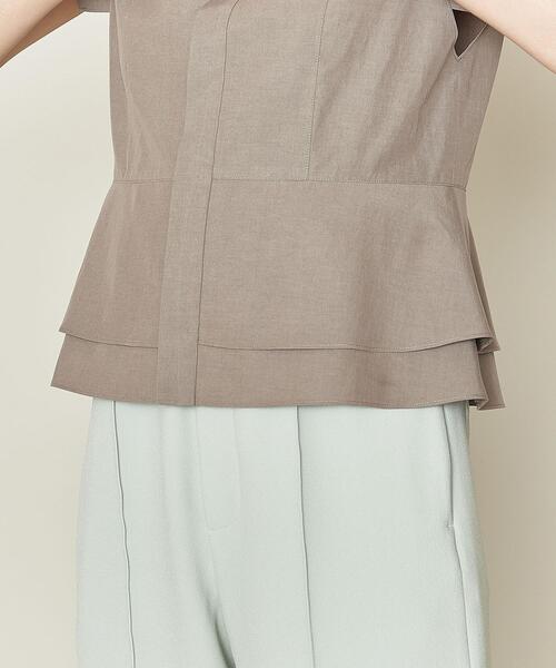 ASTRAET（アストラット）の「＜ASTRAET（アストラット）＞ペプラム スタンド ノースリーブブラウス†◆（シャツ/ブラウス・レディース・ホワイト/グレー/ピンク・FREE）」の16枚目の写真