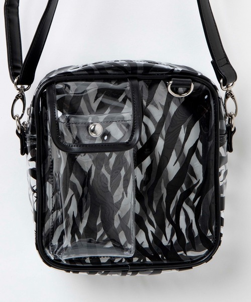 WEGO（ウィゴー）の「WEGO/パイピングスクエアクリアショルダーバッグ（ショルダーバッグ・レディース・ブラック/その他1/ホワイト系その他・FREE）」の14枚目の写真