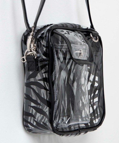 WEGO（ウィゴー）の「WEGO/パイピングスクエアクリアショルダーバッグ（ショルダーバッグ・レディース・ブラック/その他1/ホワイト系その他・FREE）」の6枚目の写真