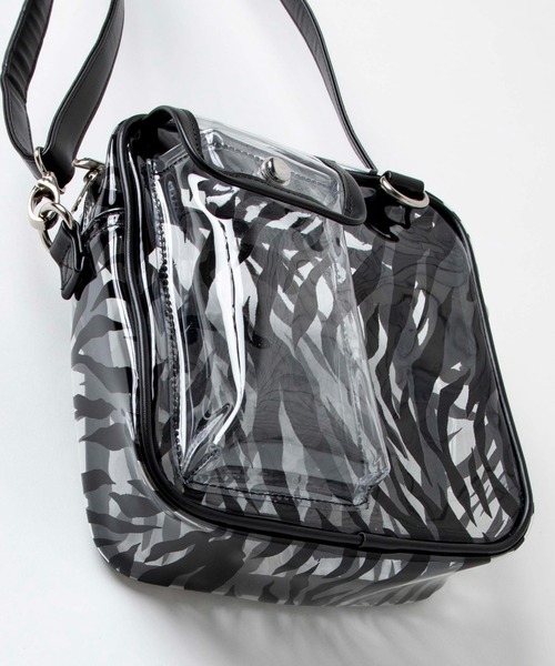 WEGO（ウィゴー）の「WEGO/パイピングスクエアクリアショルダーバッグ（ショルダーバッグ・レディース・ブラック/その他1/ホワイト系その他・FREE）」の17枚目の写真