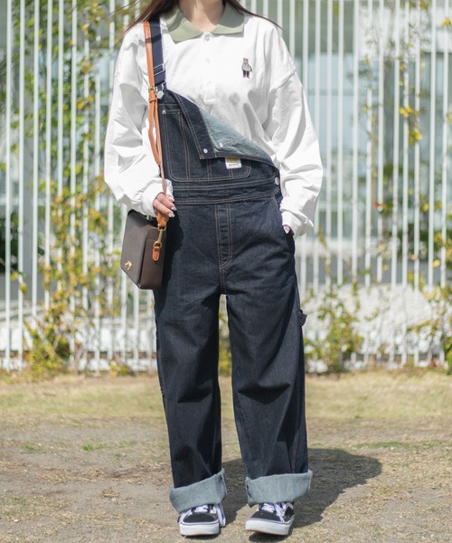 PairPair（ペアペア）の「ワンポイント刺繍カラーシャツ(ユニセックス)（Tシャツ/カットソー・メンズ・グレイッシュブルー/アイボリー/オフホワイト・MEDIUM/LARGE）」の6枚目の写真