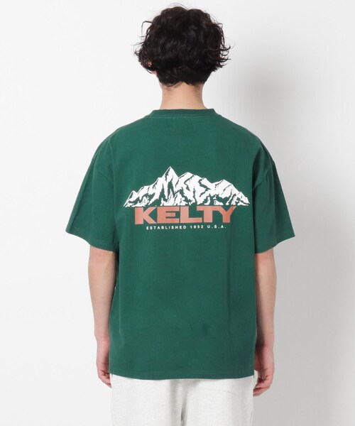 KELTY（ケルティ）の「◆【WEB限定】KELTY/ケルティー別注ビックシルエットヴィンテージライクバックプリントTEE（Tシャツ/カットソー・メンズ・オフホワイト/グリーン/ホワイト系3/パープル/チャコールグレー・01/02/03/04）」の12枚目の写真