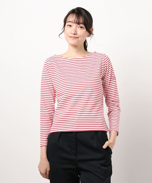 Maison de FLEUR(メゾンドフルール)の「フレンチボーダープルオーバー(Tシャツ/カットソー・レディース・ブラック/レッド/ピンク・FREE)」の3枚目の写真