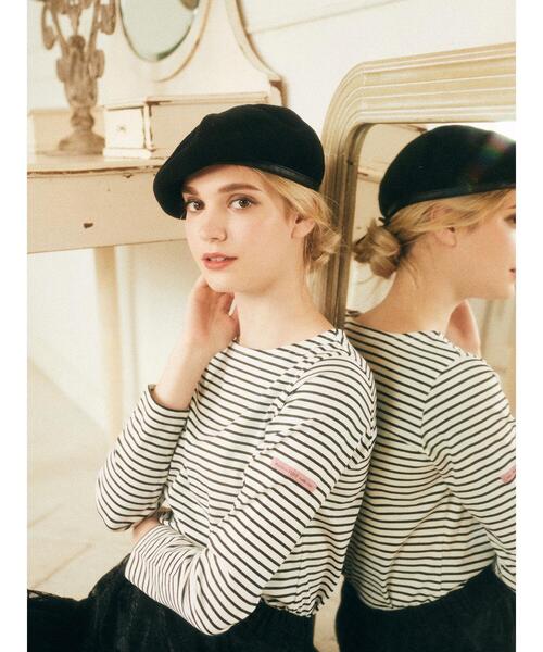 Maison de FLEUR(メゾンドフルール)の「フレンチボーダープルオーバー(Tシャツ/カットソー・レディース・ブラック/レッド/ピンク・FREE)」の6枚目の写真