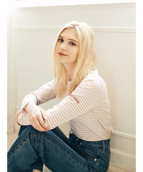 Maison de FLEUR(メゾンドフルール)の「フレンチボーダープルオーバー(Tシャツ/カットソー・レディース・ブラック/レッド/ピンク・FREE)」の4枚目の写真