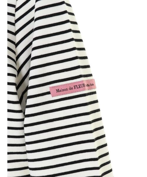 Maison de FLEUR(メゾンドフルール)の「フレンチボーダープルオーバー(Tシャツ/カットソー・レディース・ブラック/レッド/ピンク・FREE)」の9枚目の写真