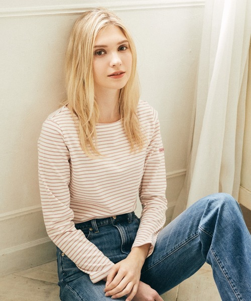 Maison de FLEUR(メゾンドフルール)の「フレンチボーダープルオーバー(Tシャツ/カットソー・レディース・ブラック/レッド/ピンク・FREE)」の2枚目の写真