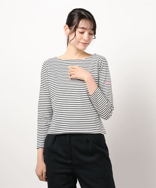 Maison de FLEUR(メゾンドフルール)の「フレンチボーダープルオーバー(Tシャツ/カットソー・レディース・ブラック/レッド/ピンク・FREE)」の5枚目の写真