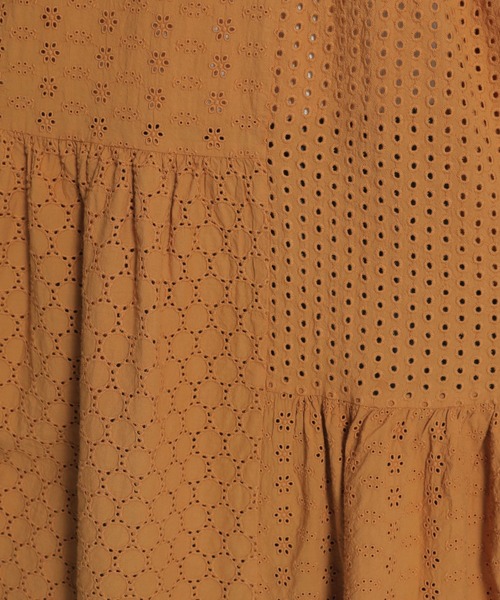 niko and...（ニコアンド）の「パッチワークレースマキシワンピース（ワンピース・レディース・ブラック/ブラウン/アイボリー・MEDIUM/LARGE）」の16枚目の写真