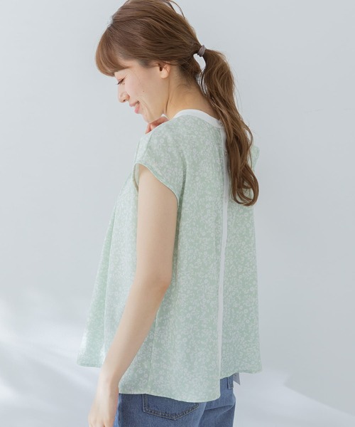 URBAN RESEARCH Sonny Label（アーバンリサーチサニーレーベル）の「2WAYフラワープリントブラウスSETUP対応（シャツ/ブラウス・レディース・ミント/ブラック/ベージュ・FREE）」の5枚目の写真