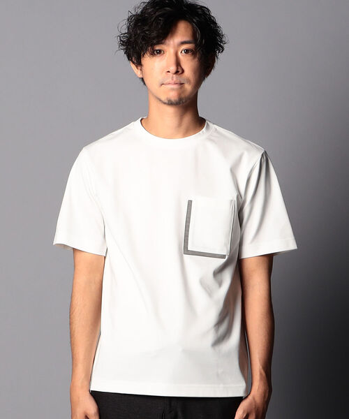 Stutostein Nolley's（シュテットシュタインノーリーズ）の「配色ポケット付き Tシャツ（Tシャツ/カットソー・メンズ・ブラック/ホワイト・SMALL/MEDIUM/LARGE）」の5枚目の写真