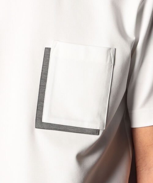 Stutostein Nolley's（シュテットシュタインノーリーズ）の「配色ポケット付き Tシャツ（Tシャツ/カットソー・メンズ・ブラック/ホワイト・SMALL/MEDIUM/LARGE）」の7枚目の写真